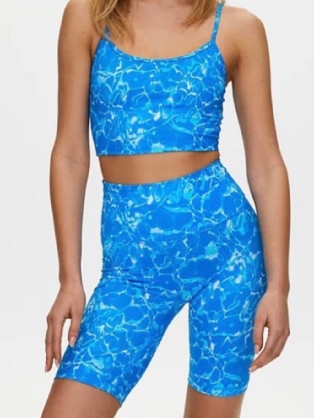 TNA Aritzia Athletic Splash Blue Tank